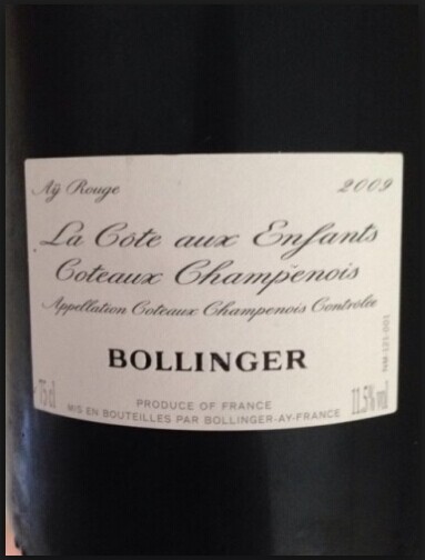 堡林爵暗芳丘香槟Champagne Bollinger La Cote Aux Enfants