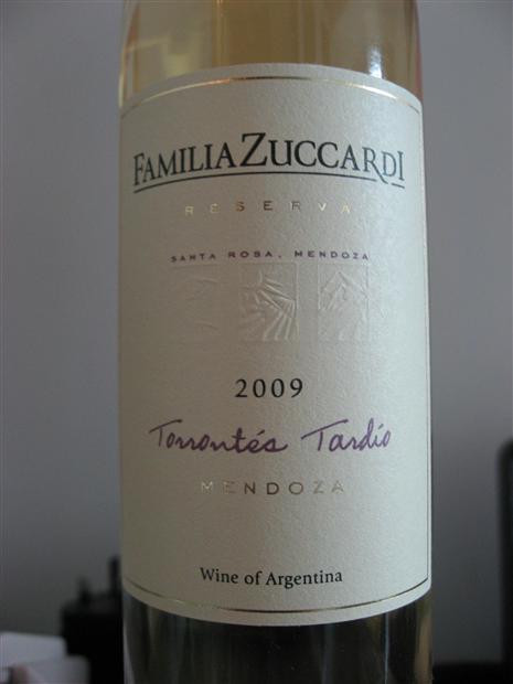 朱卡迪园珍藏特浓情甜白Familia Zuccardi Reserva Torrontes Tardio