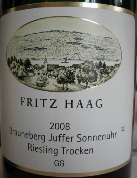 海格布朗伯哲朱弗日晷园顶级雷司令干白Fritz Haag Brauneberger Juffer Sonnenuhr Riesling Grosses Gewachs