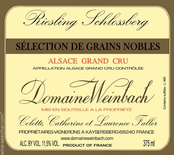 温巴赫雷司令粒选贵腐甜白Domaine Weinbach Riesling Selection de Grains Nobles