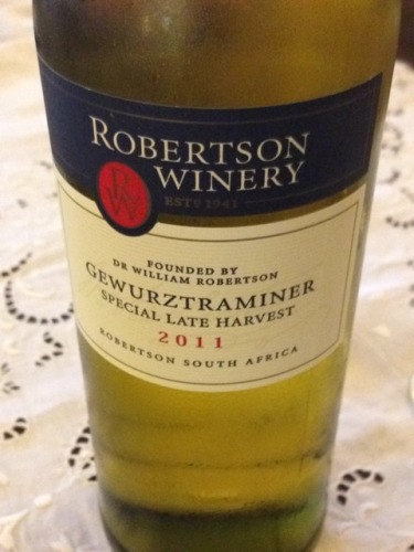 罗宾逊晚收精选琼瑶浆干白Robertson Winery Late Harvest Special Gewurztraminer