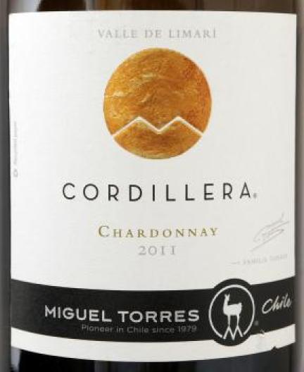 智利桃乐丝科迪勒拉山霞多丽干白Miguel Torres Cordillera Chardonnay