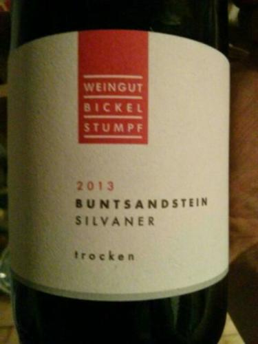 比克尔施通普夫红砂岩西万尼干白Weingut Bickel Stumpf Buntsandstein Silvaner