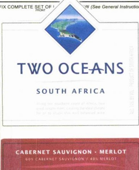 双洋赤霞珠-梅洛干红Two Oceans Cabernet Sauvignon - Merlot