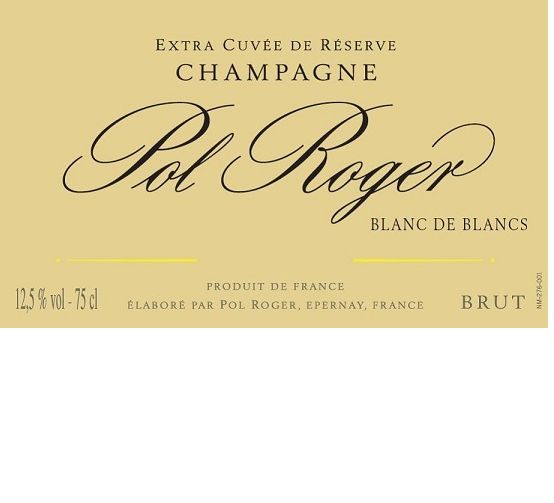 宝禄爵顶级精酿白中白干型香槟Champagne Pol Roger Extra Cuvee de Reserve Brut Blanc de Blanc