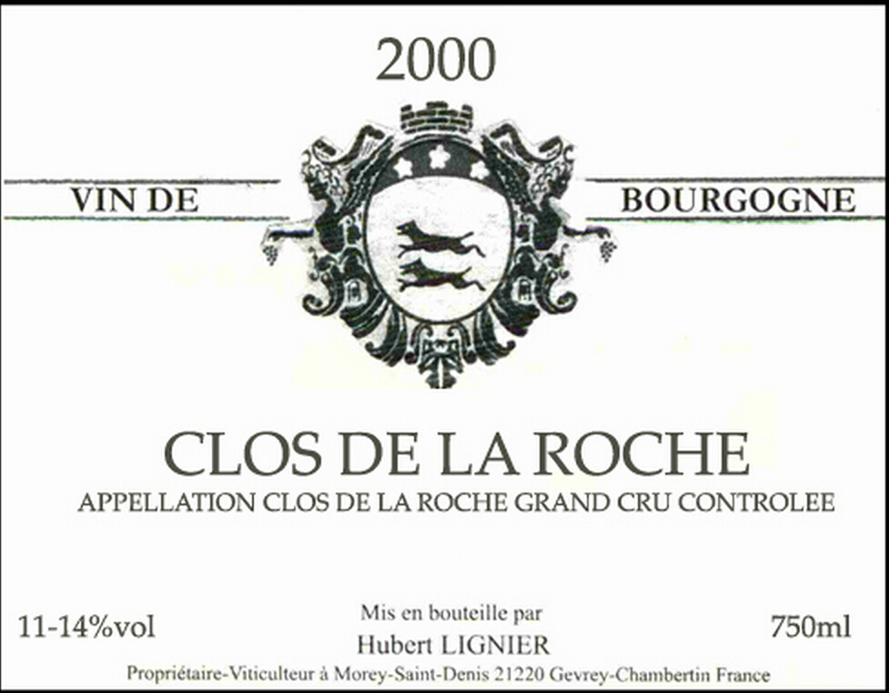 休伯特洛奇园干红Domaine Hubert Lignier Clos de la Roche