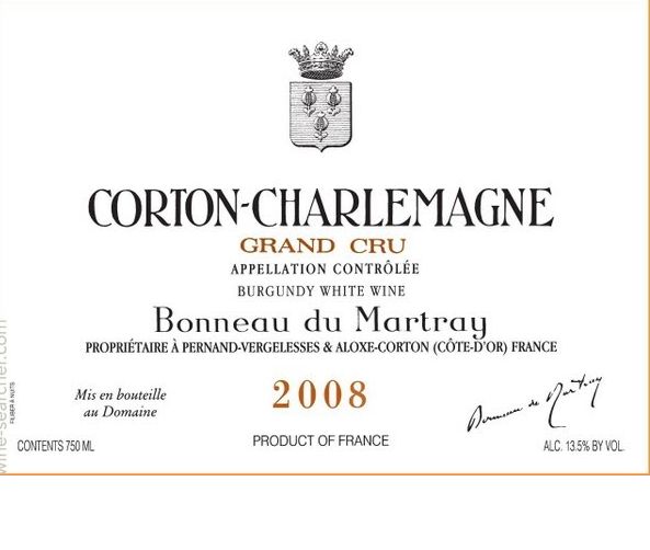 马莱特科尔登-查理曼园干白Domaine Bonneau du Martray Corton-Charlemagne Grand Cru