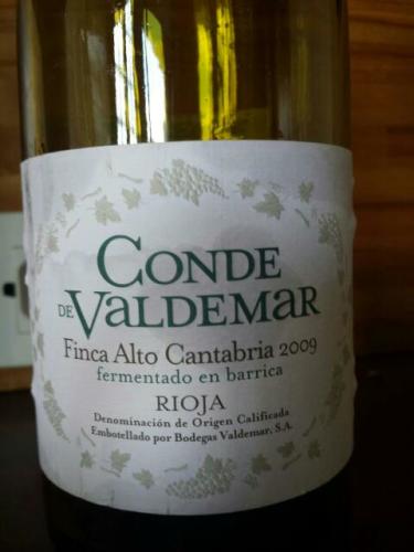 瓦尔德马瓦尔德马伯爵阿尔托坎塔布里亚干白Bodegas Valdemar Conde de Valdemar Finca Alto Cantabria 