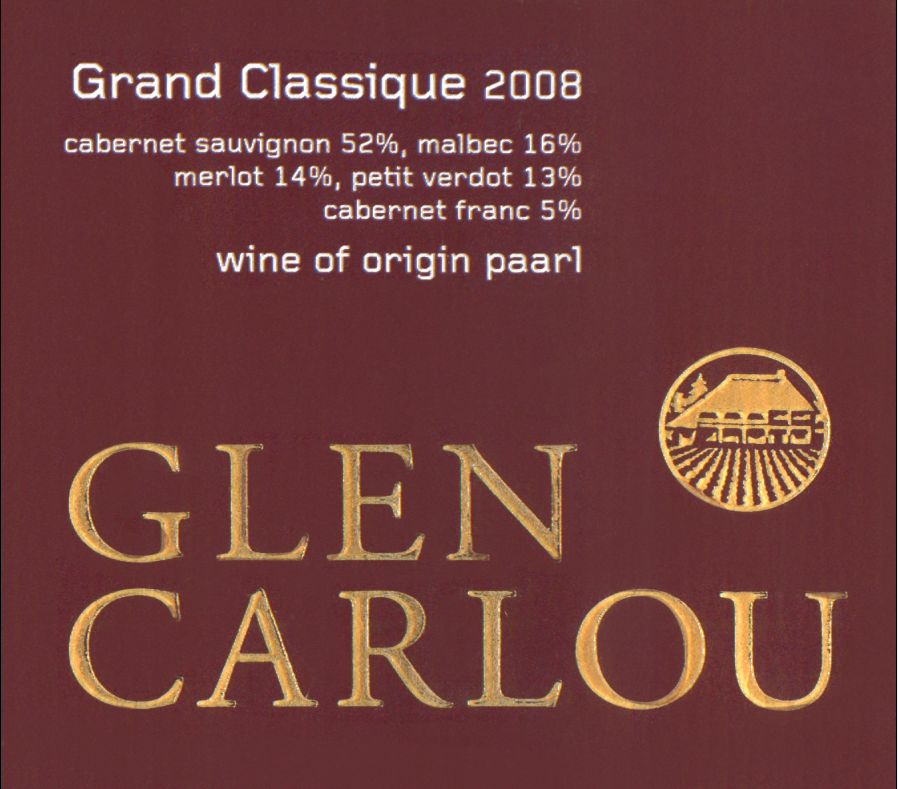 格兰卡洛经典大作干红Glen Carlou Grand Classique