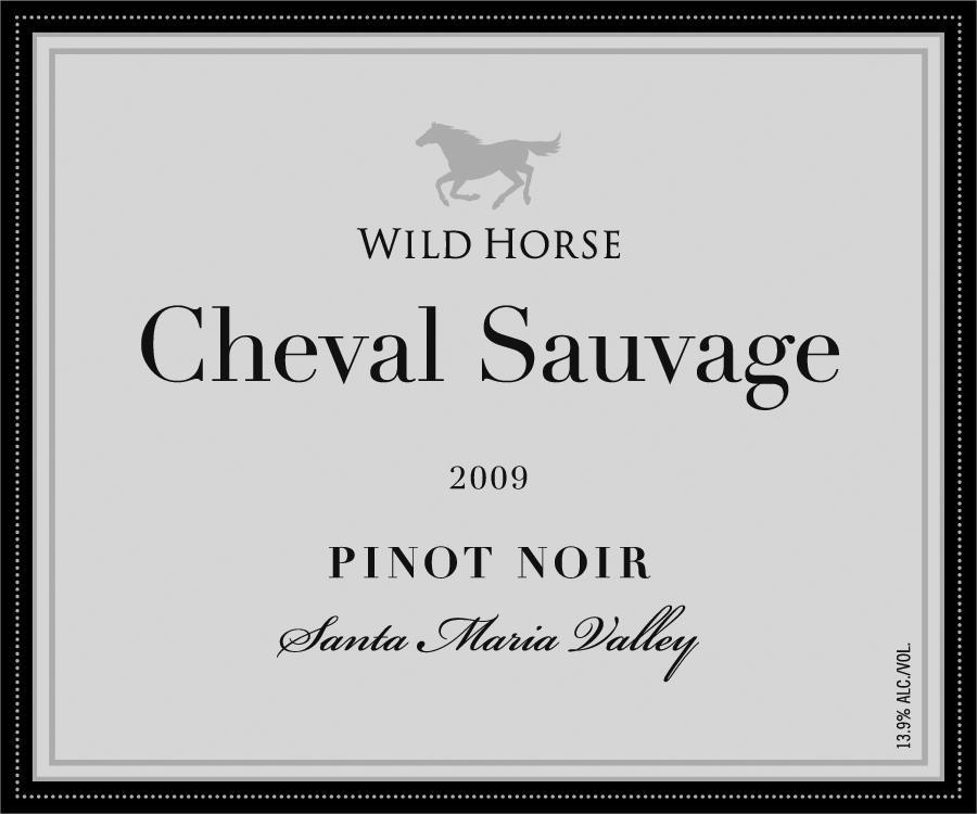 野马马索黑皮诺干红Wild Horse Cheval Sauvage Pinot Noir