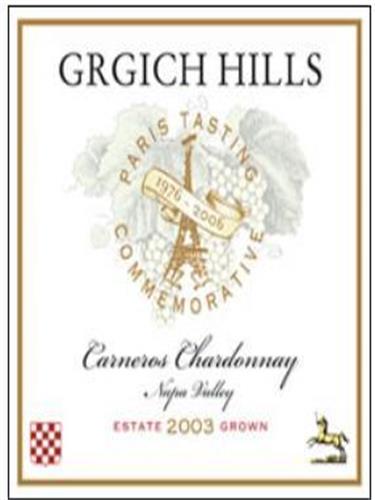 格吉弛黑尔巴黎品酒纪念霞多丽干白Grgich Hills Paris Tasting Commemorative Chardonnay