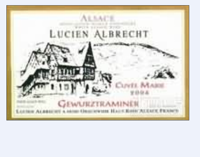 艾伯特“玛丽”琼瑶浆白Lucien Albrecht Gewurztraminer Cuvee Marie