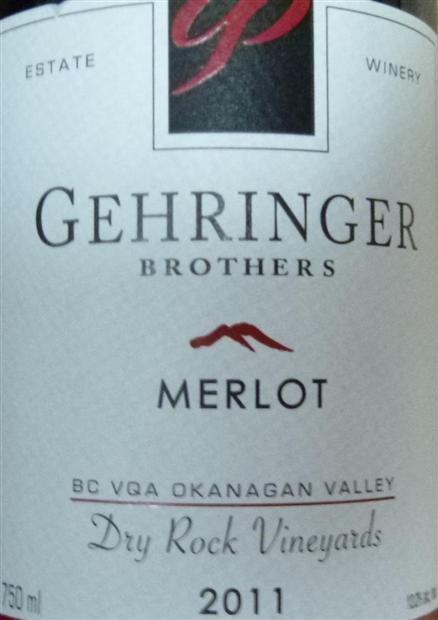 格林德兄弟干燥岩石园梅洛干红Gehringer Brothers Estate Winery Dry Rock Vineyards Merlot