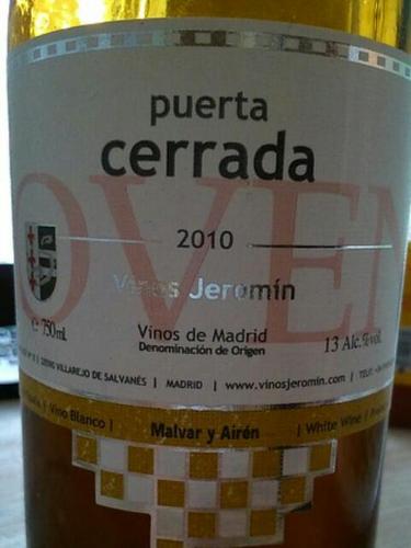 赫罗明塞拉达系列干白新酒Vinos Jeromin Puerta Cerrada Blanco Joven