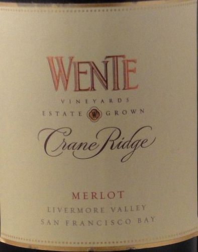 威迪山脊梅洛干红Wente Vineyards Crane Ridge Merlot