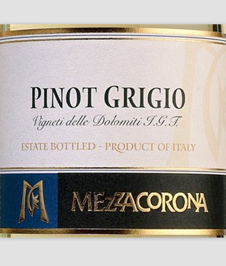 梅佐考罗那灰皮诺干白Mezzacorona Pinot Grigio Vigneti delle Dolomiti IGT