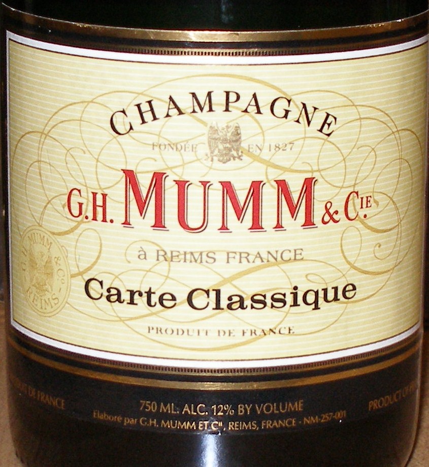 玛姆经典干型香槟Champagne G.H. Mumm Carte Classique Brut