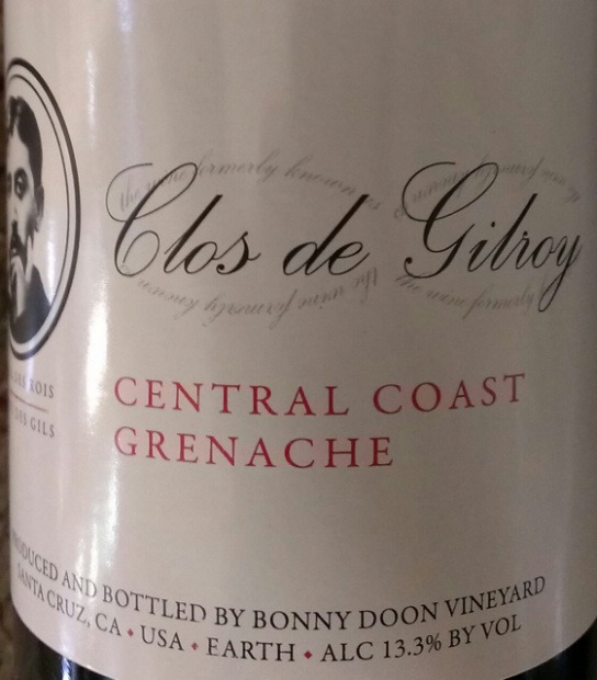 邦尼顿吉尔罗伊园歌海娜干红Bonny Doon Vineyard Clos de Gilroy Grenache