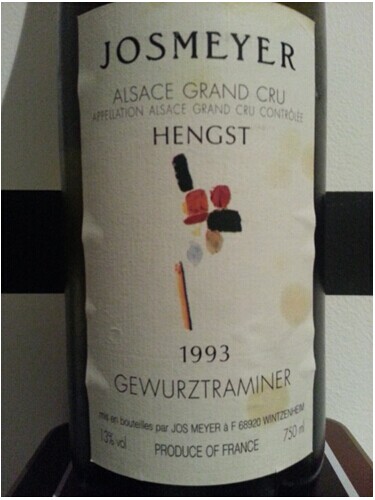 乔士迈亨思特园琼瑶浆半甜白Josmeyer Gewurztraminer Hengst