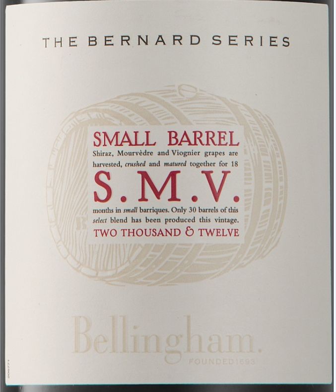 贝林翰伯纳小桶SMV干红Bellingham The Bernard Series Small Barrel S.M.V