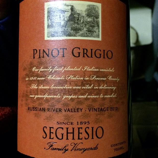 喜格士灰皮诺干白Seghesio Family Vineyards Pinot Grigio