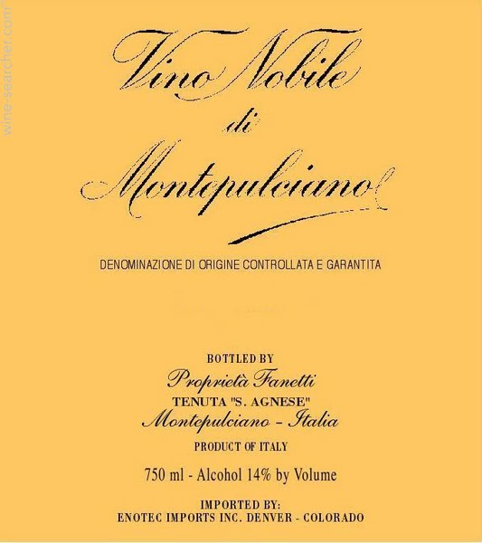 Fanetti Tenuta S. Agnese Nobile di Montepulciano DOCG