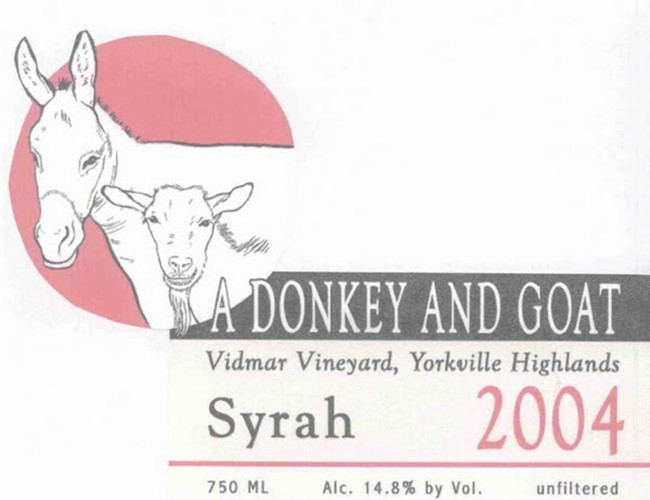 驴子与山羊维德马园西拉干红A Donkey and Goat Vidmar Vineyards Syrah