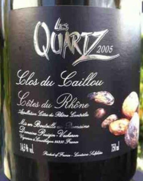 Le Clos du Caillou Cotes du Rhone Les Quartz