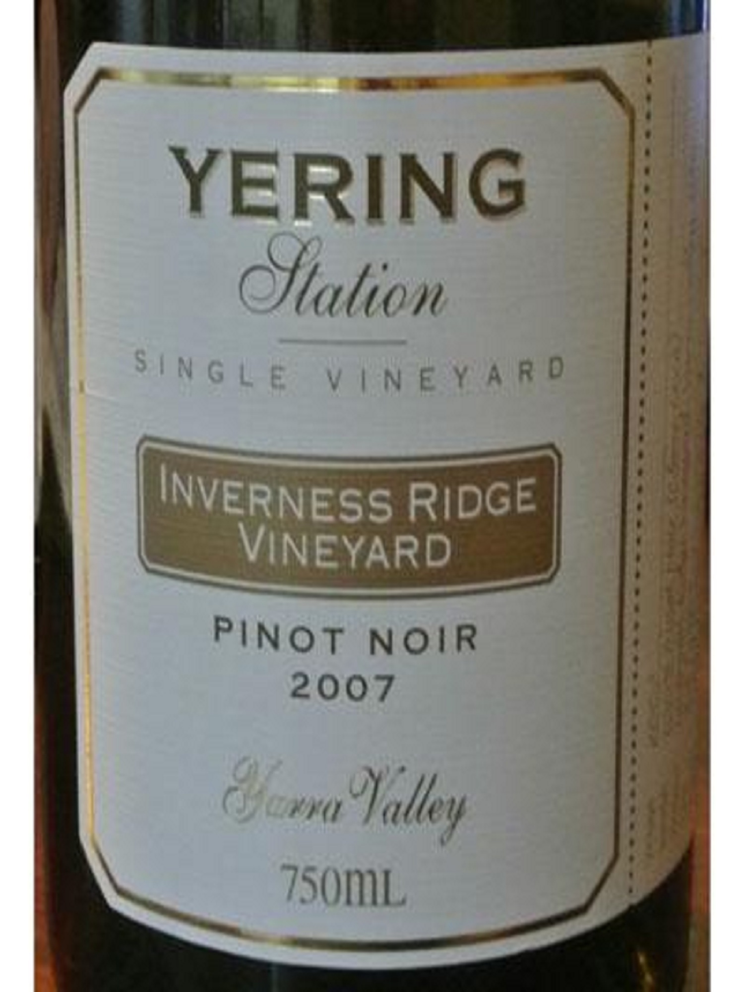 优伶斗篷园黑皮诺干红Yering Station Iverness Ridge Vineyard Pinot Noir