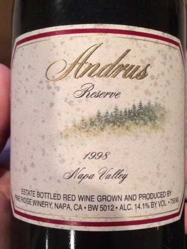 松树岭安德勒斯珍藏干红Pine Ridge Winery Andrus Reserve