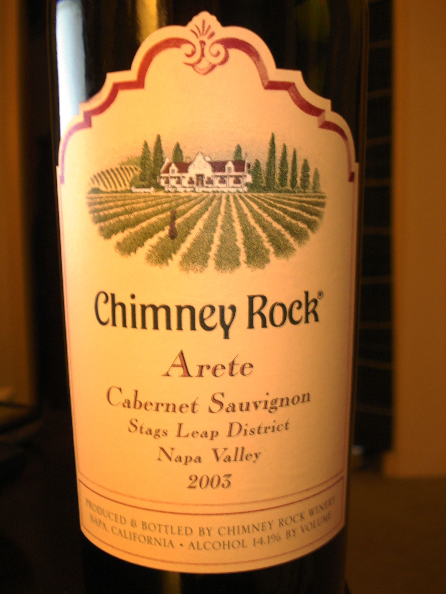 烟囱石冰脊园赤霞珠干红Chimney Rock Arete Vineyard Cabernet Sauvignon