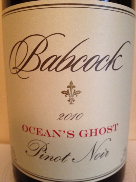 巴科克海洋幽灵黑皮诺干红Babcock Vineyards Ocean's Ghost Pinot Noir