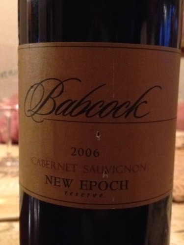 巴科克纪元珍藏赤霞珠干红Babcock Vineyards New Epoch Reserve Cabernet Sauvignon