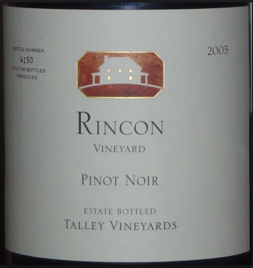 塔利里孔园黑皮诺干红Talley Vineyards Rincon Vineyard Pinot Noir