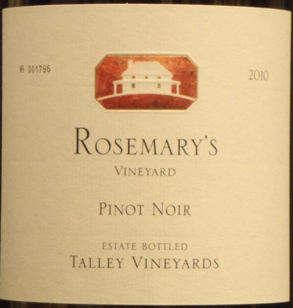 塔利迷迭香园黑皮诺干红Talley Vineyards Rosemary's Vineyard Pinot Noir