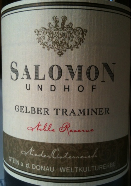 萨洛蒙帕特级黄塔明娜珍藏半甜白Salomon Undhof Noble Reserve Gelber Traminer 