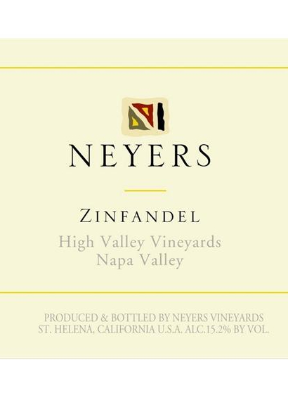 耐尔斯高谷仙粉黛干红Neyers Vineyards High Valley Vineyards Zinfandel