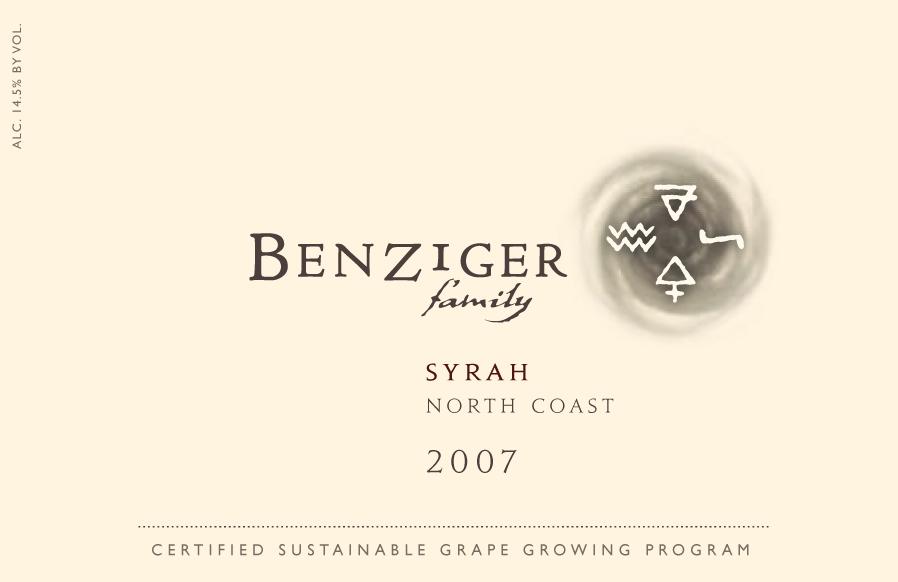 本齐格北部西拉干红Benziger Family Winery North Coast Syrah