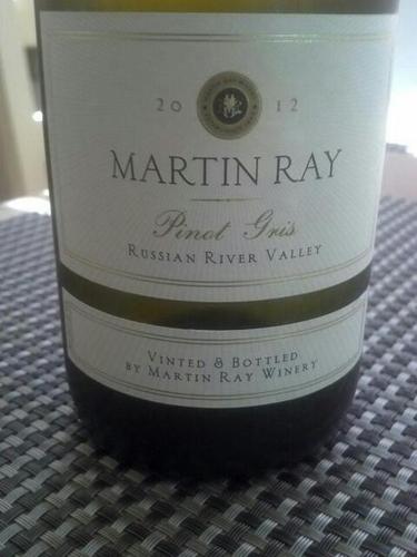 马丁雷灰皮诺干白Martin Ray Pinot Gris