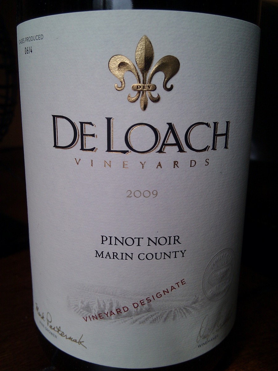 都楼马林黑皮诺干红DeLoach Vineyards Marin County Pinot Noir