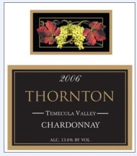 桑顿酒庄霞多丽干白Thornton Winery Chardonnay