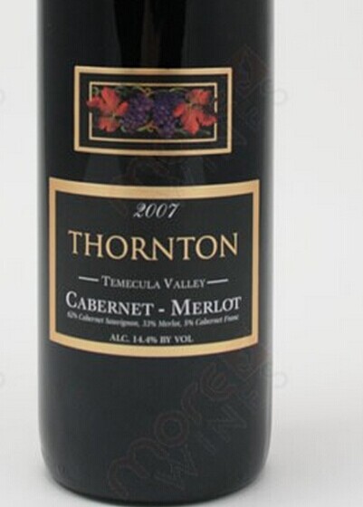 桑顿酒庄赤霞珠-梅洛干红Thornton Winery Cabernet Sauvignon - Merlot