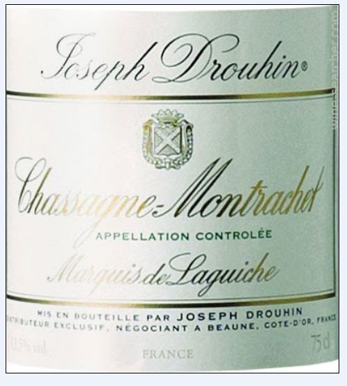 约瑟夫杜鲁安蒙哈榭拉格维奇园干白Joseph Drouhin Chassagne-Montrachet Marquis de Laguiche