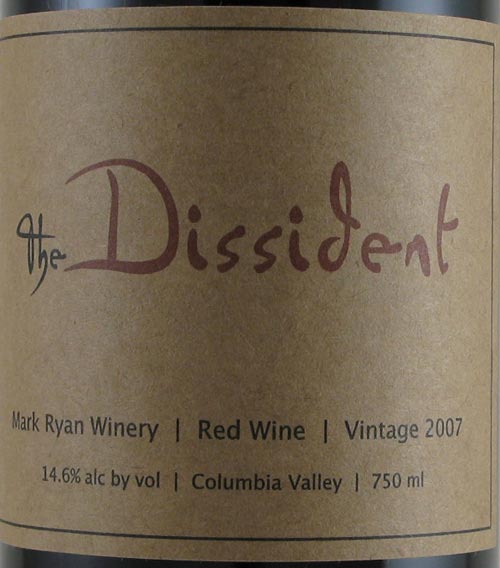 马克瑞安“异己”干红Mark Ryan Winery The Dissident