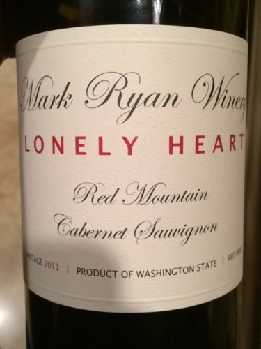 马克瑞安“孤独的心”赤霞珠干红Mark Ryan Winery Lonely Heart Cabernet Sauvignon