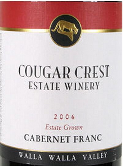 美洲狮酒庄品丽珠干红Cougar Crest Winery Estate Cabernet Franc