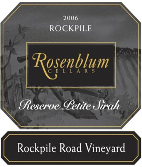 罗森布拉姆洛克路园珍藏小西拉干红Rosenblum Cellars Rockpile Road Vineyard Reserve Petite Sirah