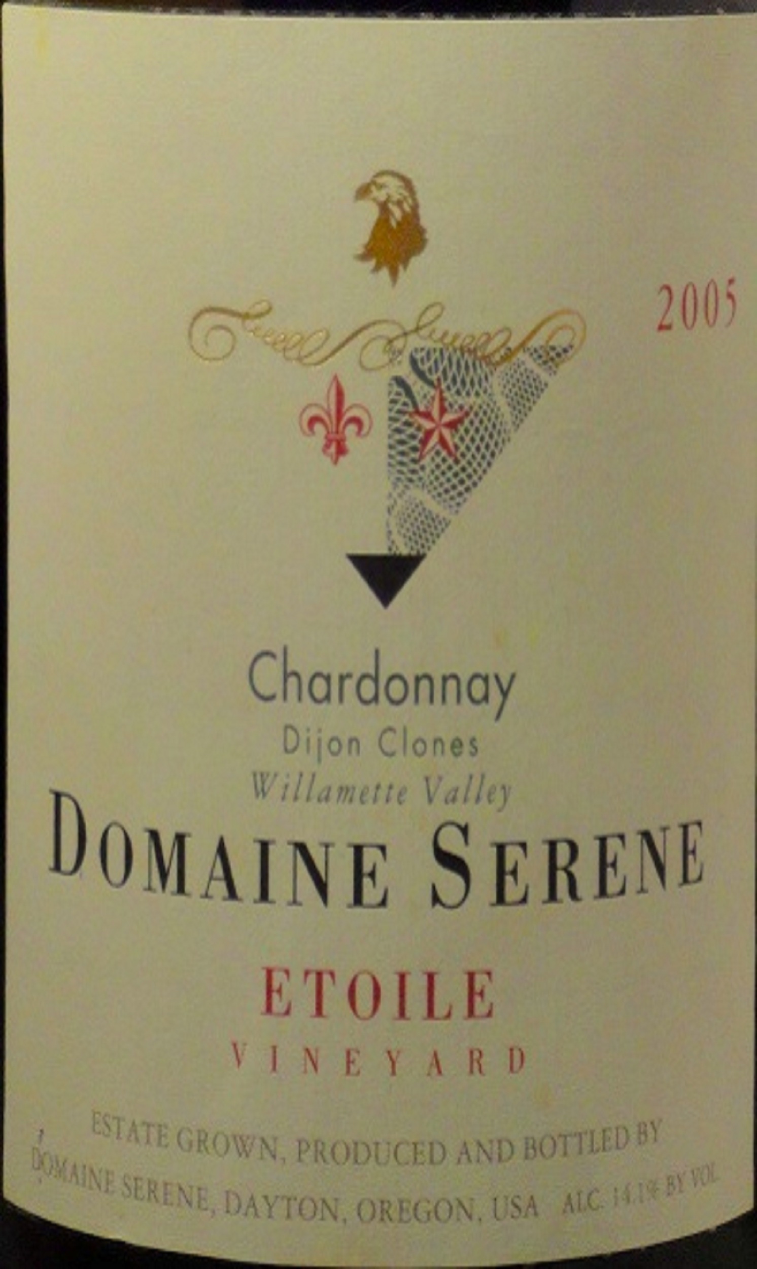 安详安琪莉可园霞多丽干白Domaine Serene Etoile Vineyard Chardonnay