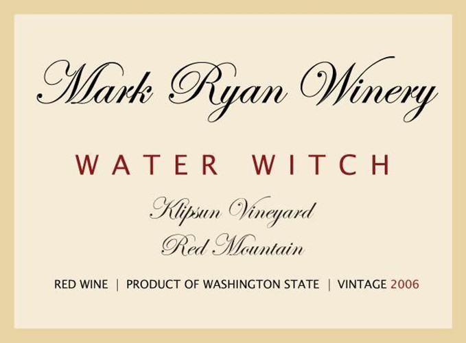 马克瑞安水巫克里桑园干红Mark Ryan Winery Water Witch Klipsun Vineyard Red