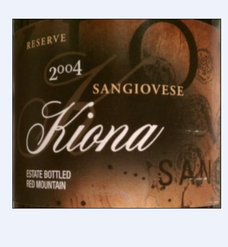 Kiona Vineyards Reserve Sangiovese